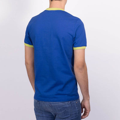 Sergio Tacchini New Supermac T-Shirt Nautical Blue and Dark Citron