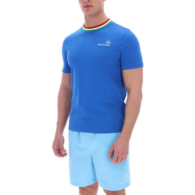 Sergio Tacchini Rainer FC T-Shirt Strong Blue / Fern Green / Adenaline Rush