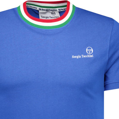 Sergio Tacchini Rainer FC T-Shirt Strong Blue / Fern Green / Adenaline Rush