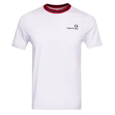 Sergio Tacchini Rainer FC T-Shirt White/ Maratime Ble / Adrenaline Rush