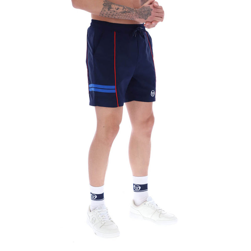 Sergio Tacchini Romolo Swim Shorts Maritime Blue and Adrenaline Red