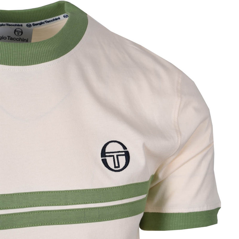 Sergio Tacchini Supermac T-Shirt Pearled Ivory / Jade Green