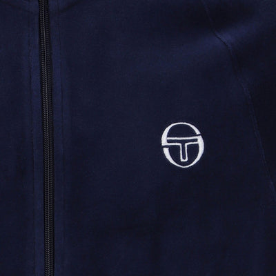 Sergio Tacchini Tasso Velour Track Top Maratime Blue / White