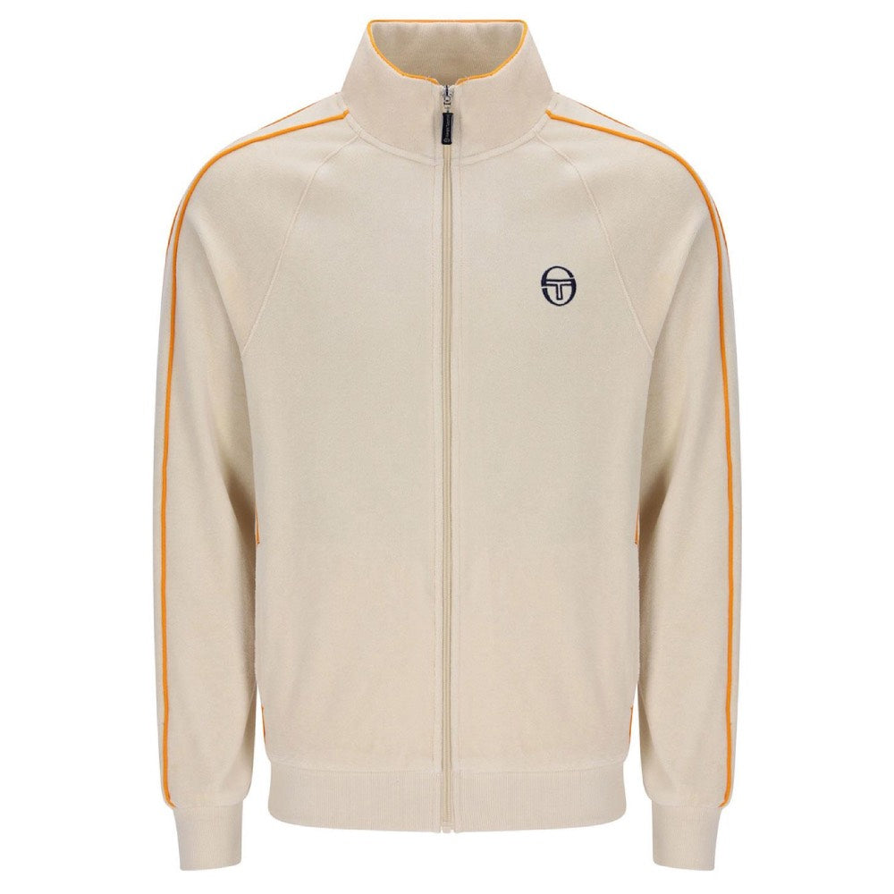 Sergio Tacchini Tasso Velour Track Top Sandshell / Orange Pepper