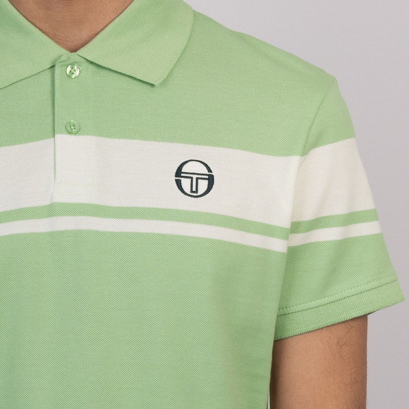 Sergio Tacchini Young Line Polo Shirt Quiet Green / Gardenia