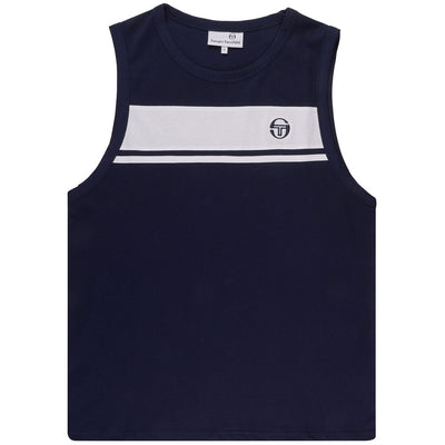 Sergio Tacchini Damarindo Vest Tank Top Maritime Blue / White