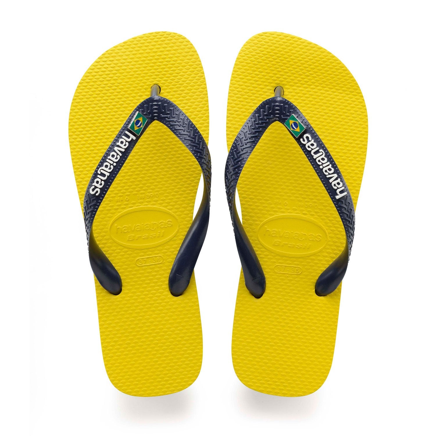 Havaianas Mens Brasil Layers Flip Flops Citrus Yellow