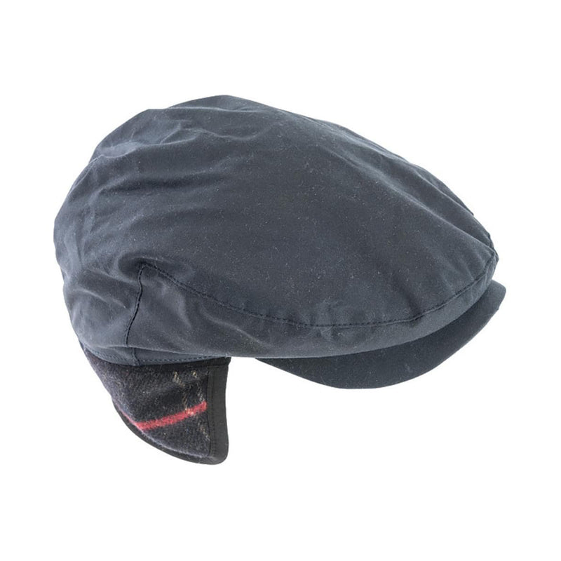 Barbour Cheviot Wax Flat Cap Navy