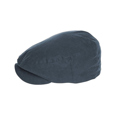 Barbour Cheviot Wax Flat Cap Navy - Main Image