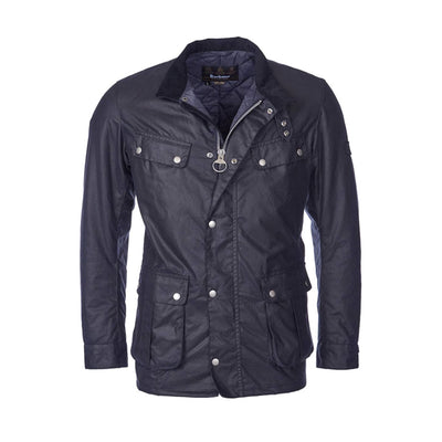 Barbour International Duke Waxed Jacket Navy Smart Ass Menswear