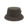 Barbour Mens Wax Sports Bucket Hat Olive