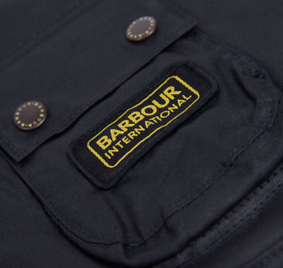 Barbour International Black Wax Dog Jacket