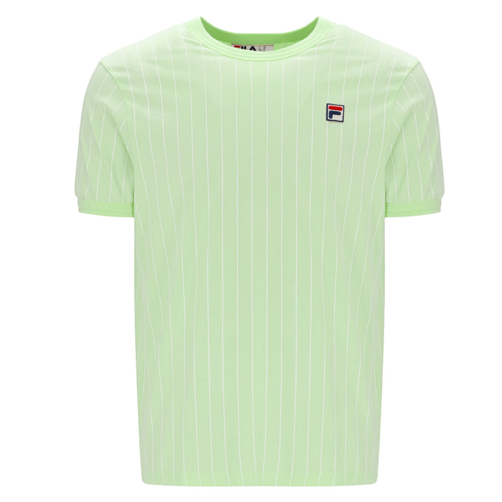 Fila Guilo Striped Collar T-Shirt Ambrosia Green