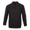 Guide London Premium Triangle Knit Stitch Polo Collar Jumper Black KW2698