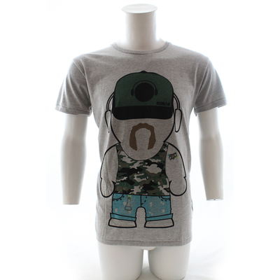 Humor Jakato Cap Print T-shirt Grey Melange