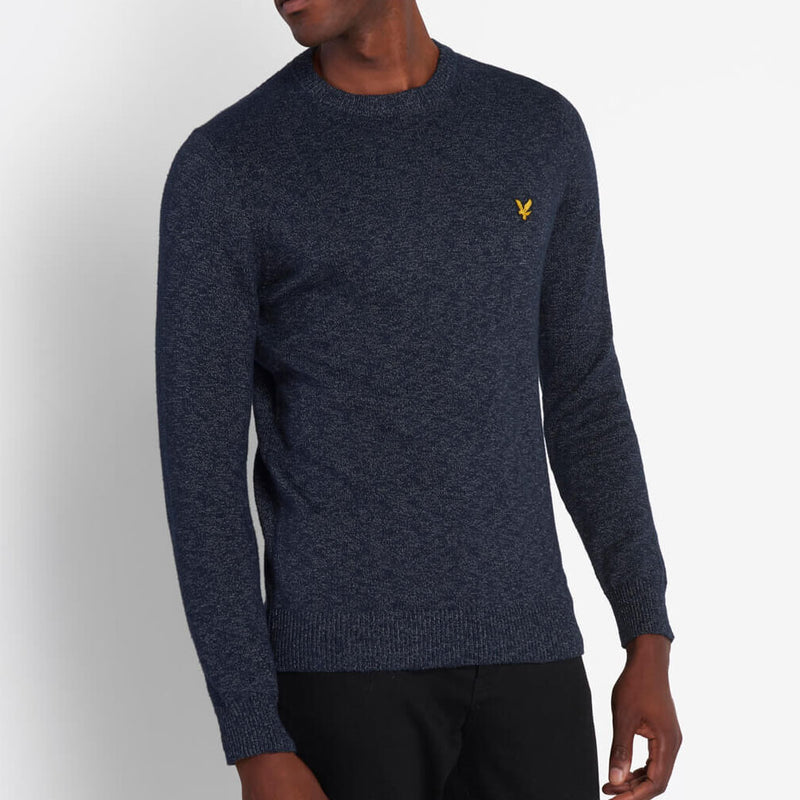 Lyle & Scott Mottled Crew Jumper Dark Navy