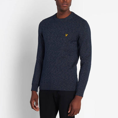 Lyle & Scott Mottled Crew Jumper Dark Navy