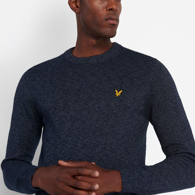 Lyle & Scott Mottled Crew Jumper Dark Navy