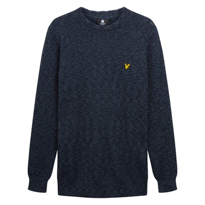 Lyle & Scott Mottled Crew Jumper Dark Navy