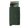 Secrid Miniwallet Matte Green and Black Leather Wallet