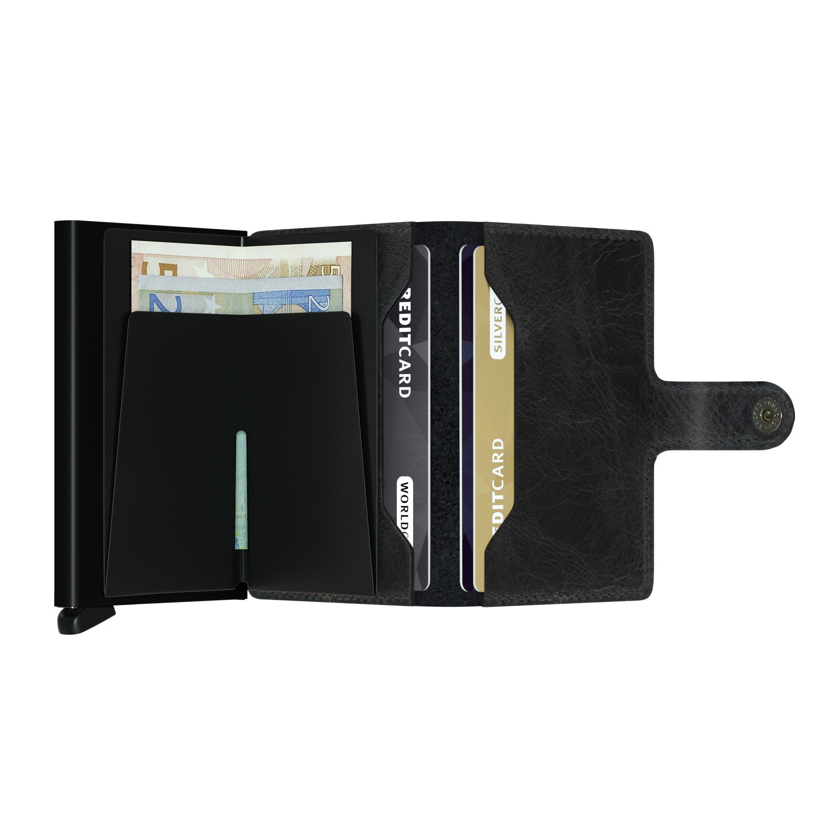 Secrid Miniwallet Vintage Black Leather Wallet