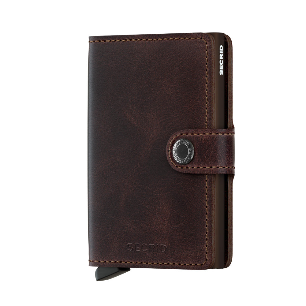 Secrid Miniwallet Vintage Chocolate Leather Wallet