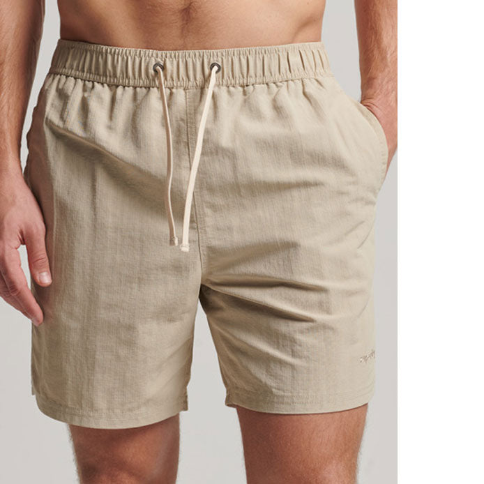Superdry Vintage Ripstop Swim Short Stone Wash Taupe Brown Smart