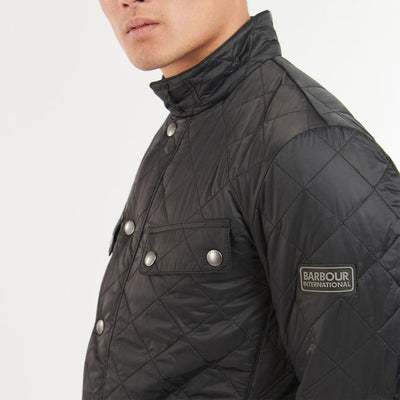 Barbour International Tourer Ariel Quilted Jacket Black