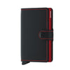 Secrid Miniwallet Matte Black and Red Leather Wallet
