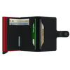 Secrid Miniwallet Matte Black and Red Leather Wallet