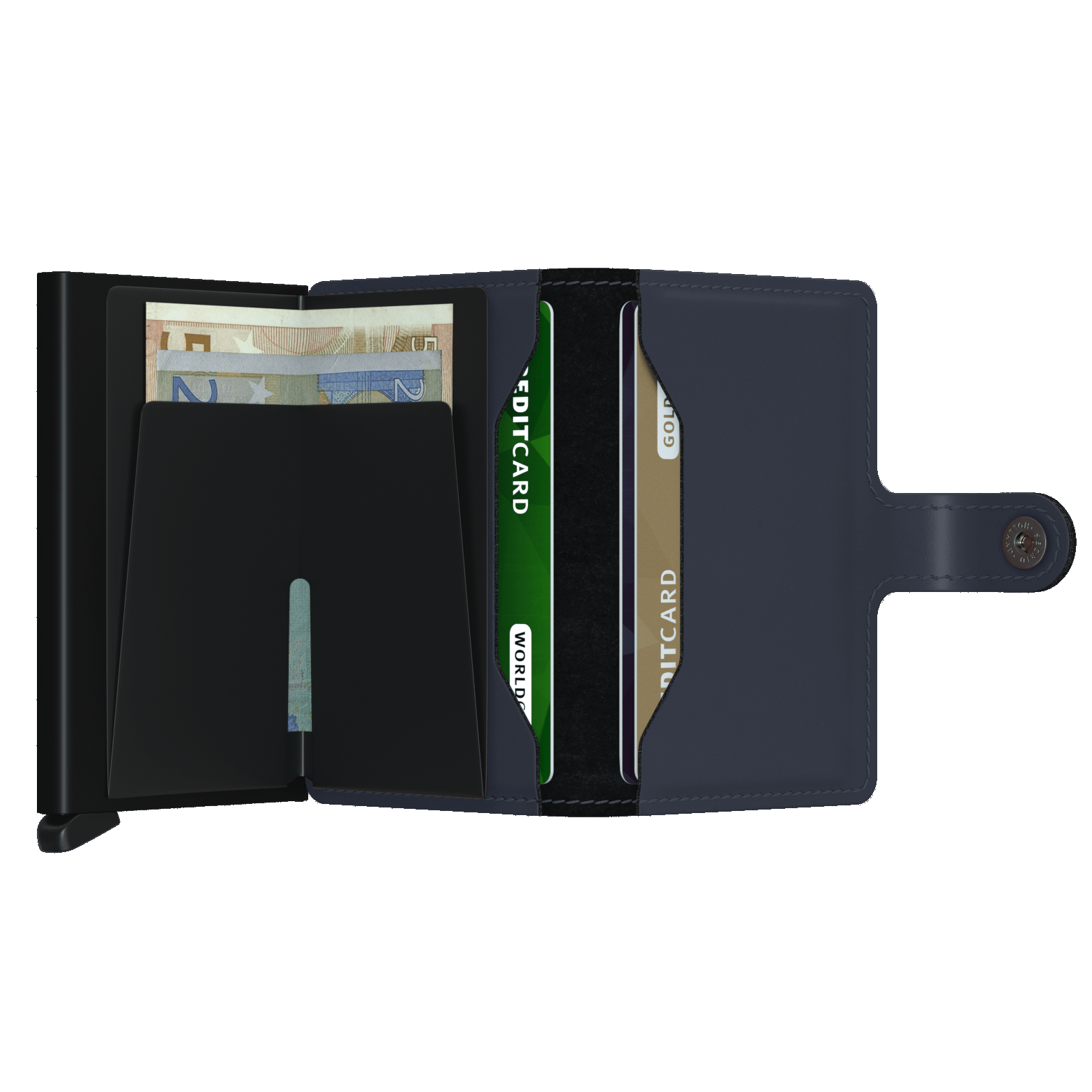 Secrid Miniwallet Matte Night Blue Leather Wallet