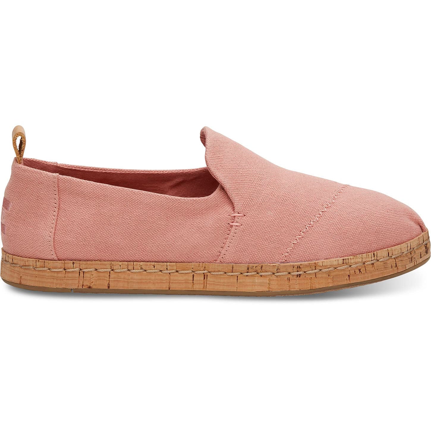 Toms Womens Bloom Hemp Deconstructed Cork Espadrilles Slip On