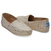 TOMS Womens Classics Gold Or Silver Foil Snow Spots Espadrilles