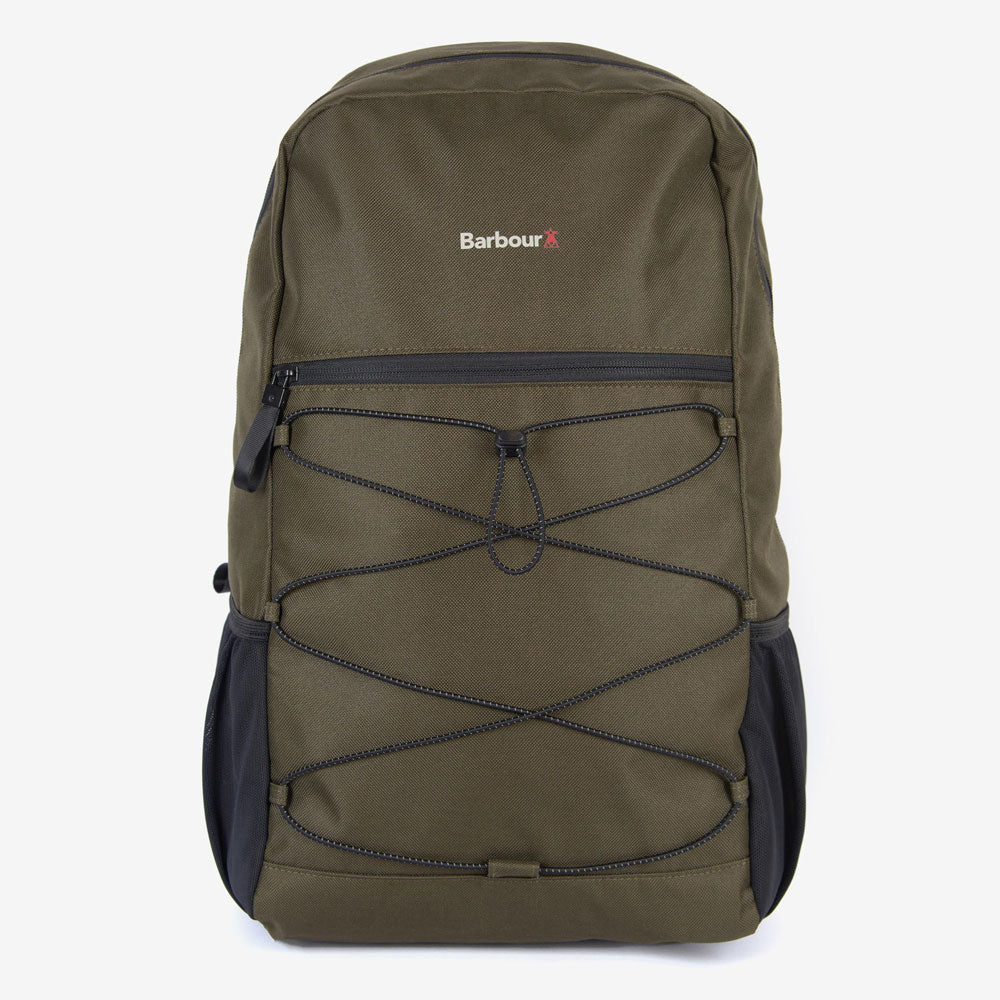Barbour Arwin Canvas Explorer Backpack Olive and Black
