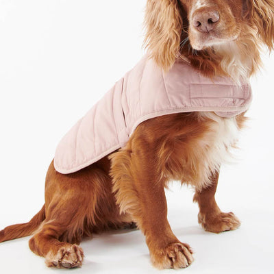 Barbour Baffle Quilted Dog Coat Blusher Pink