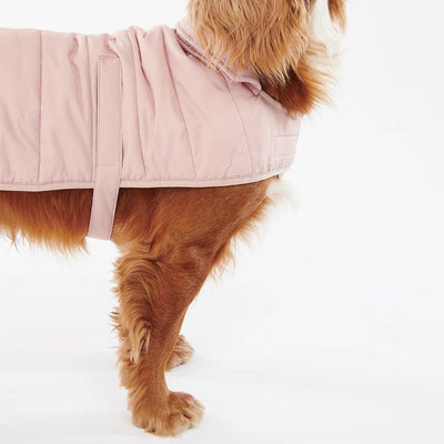 Barbour Baffle Quilted Dog Coat Blusher Pink