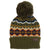 Barbour Case FairIsle Bobble Beanie Olive