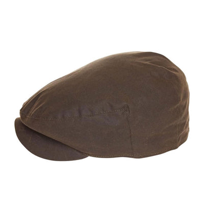 Barbour Cheviot Wax Flat Cap Olive
