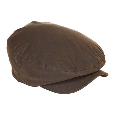 Barbour Cheviot Wax Flat Cap Olive
