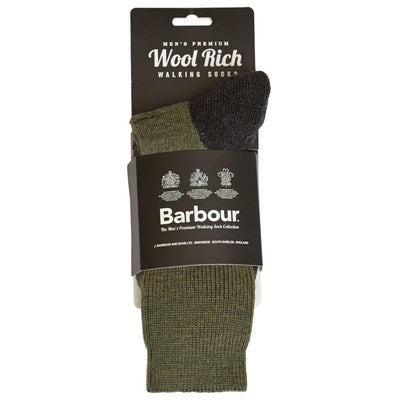 Barbour Cragg Boot Socks Olive Mix