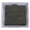 Barbour Men's Crimdon Beanie & Scarf Gift Set Olive Twist