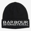 Barbour International Logo Jaquard Beanie Black / White