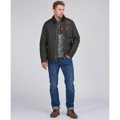 Barbour International Steve McQeen Workers Wax Jacket Sage