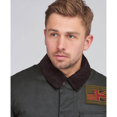 Barbour International Steve McQeen Workers Wax Jacket Sage