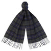 Barbour Tartan Lambswool Scarf Olive Night