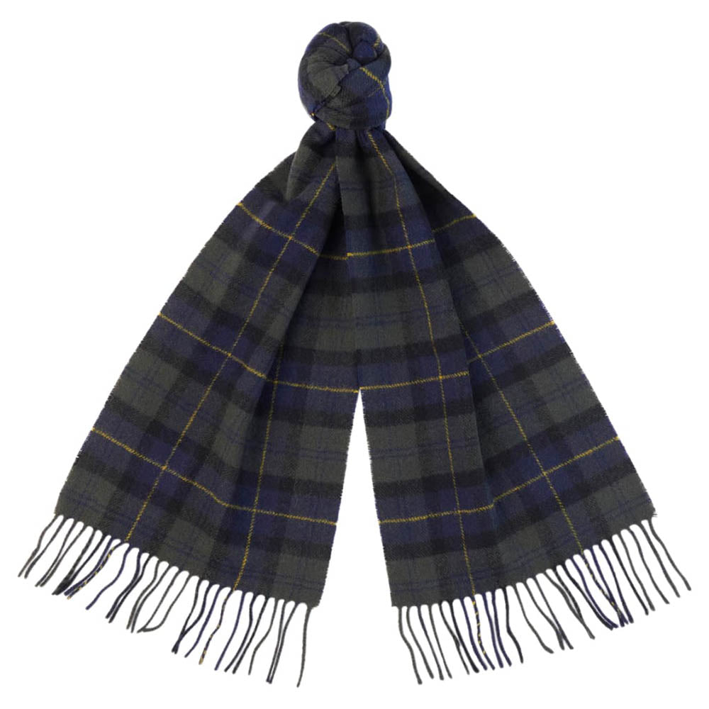 Barbour Tartan Lambswool Scarf Olive Night