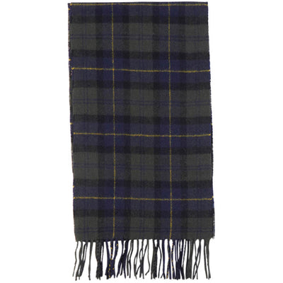 Barbour Tartan Lambswool Scarf Olive Night