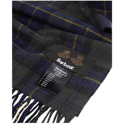 Barbour Tartan Lambswool Scarf Olive Night