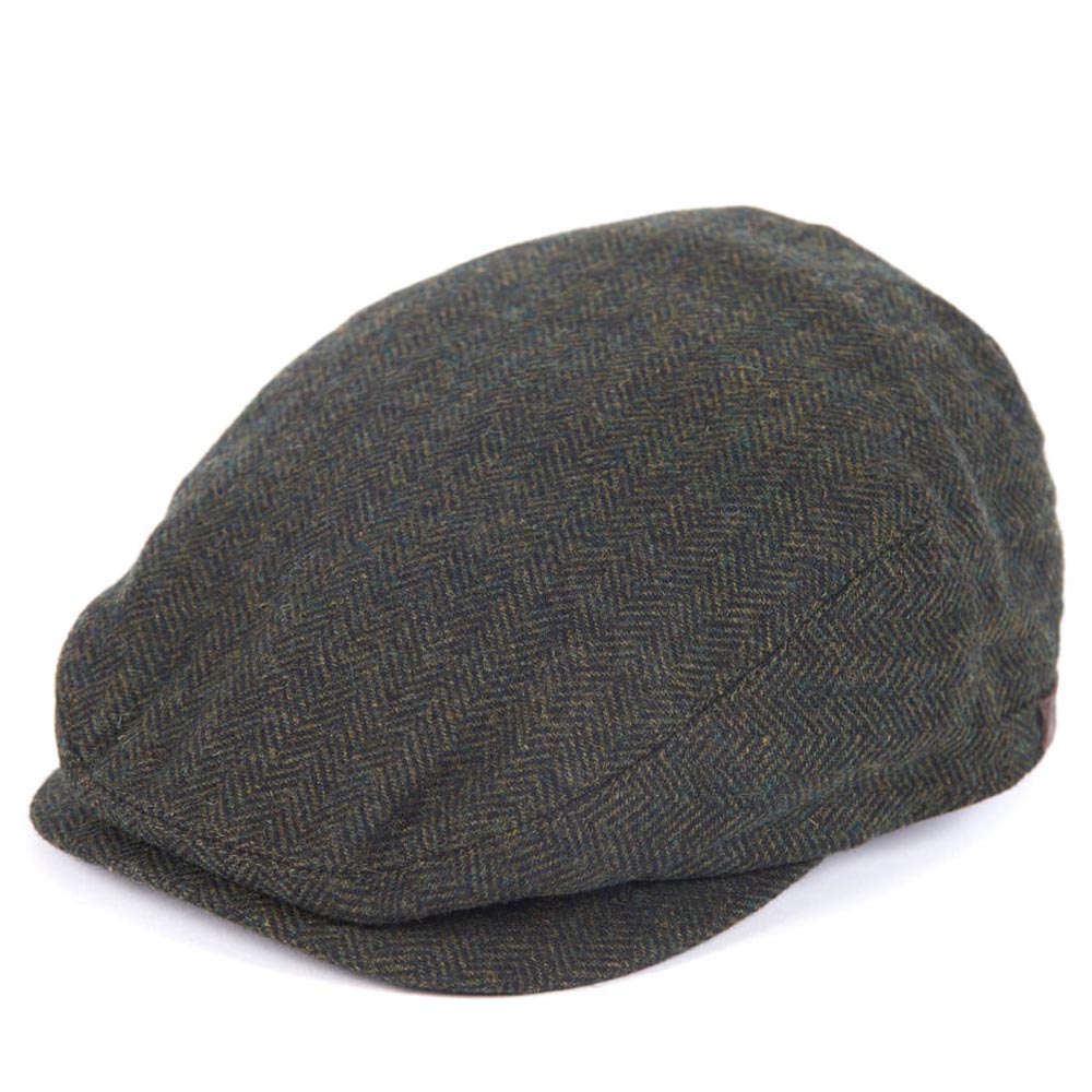 Barbour Mens Barlow Flat Cap Olive