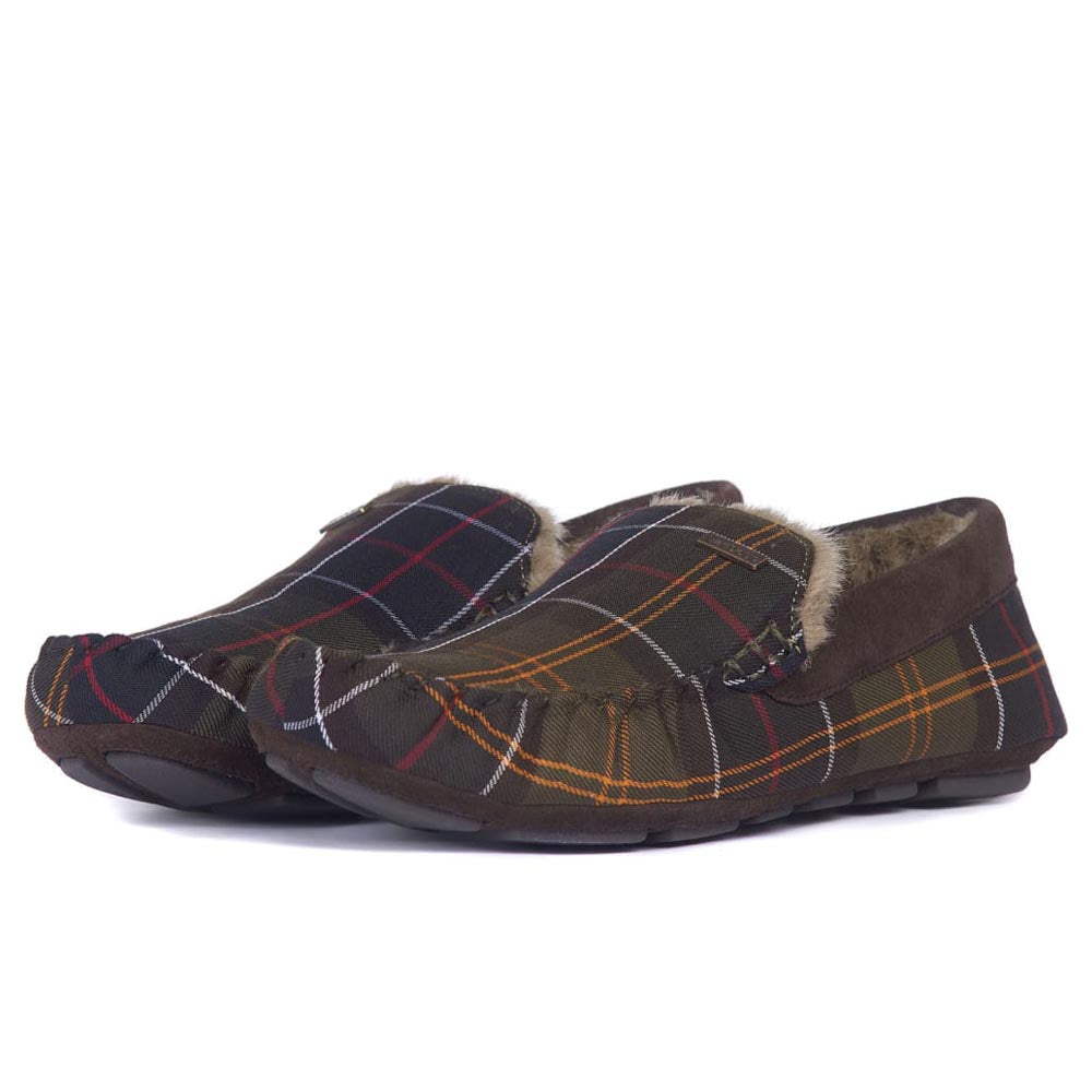 Barbour Monty Moccasin House Slippers Classic Tartan